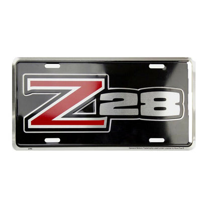 Chevrolet  Z28 Black Red Silver Tag Truck Car sport License Plate