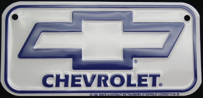 Chevy Blue Bowtie Motorcycle License Plate