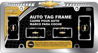 chevy chevrolet truck car duramax Z71 silverado license plate frame chrome tag