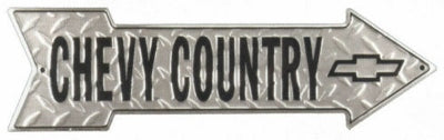 Chevy Country Metal Arrow Sign