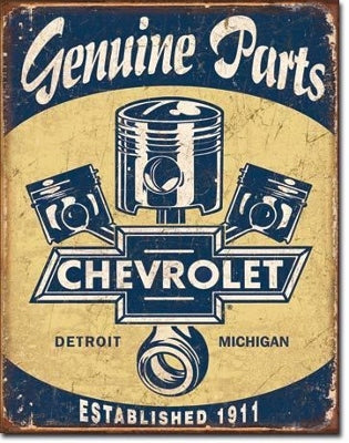 Chevy Parts Metal Sign