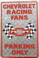 Chevy Racing Metal Sign