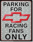 Chevy Racing Parking Metal Sign