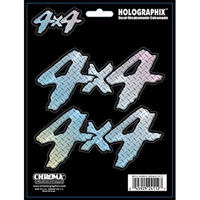 Chroma 024112 4X4 Diamond Plate Holographix Stick Onz Decal