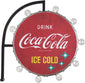 Coca-Cola LED Marquee Sign Wall Decor for Man Cave, Bar, Garage – Battery-Operated (19.5” x 19.5” x 4.5”)