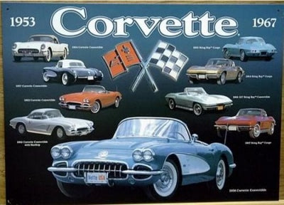 Corvette 53 - 67 Metal Sign