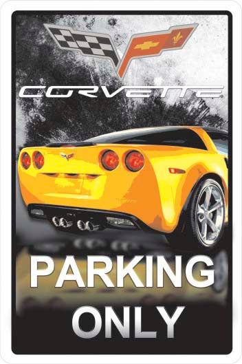 Corvette Parking Only Metal Parking Sign