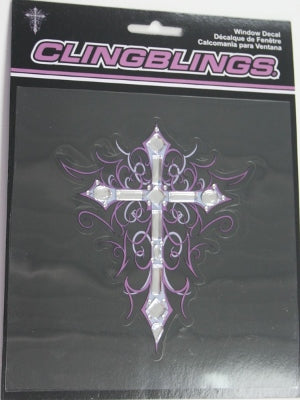 Cross Cling Bling Decal