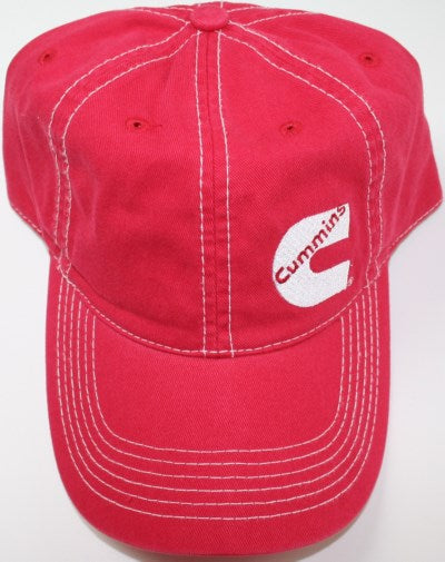 Cummins base ball cap red contrast stitch hat dodge