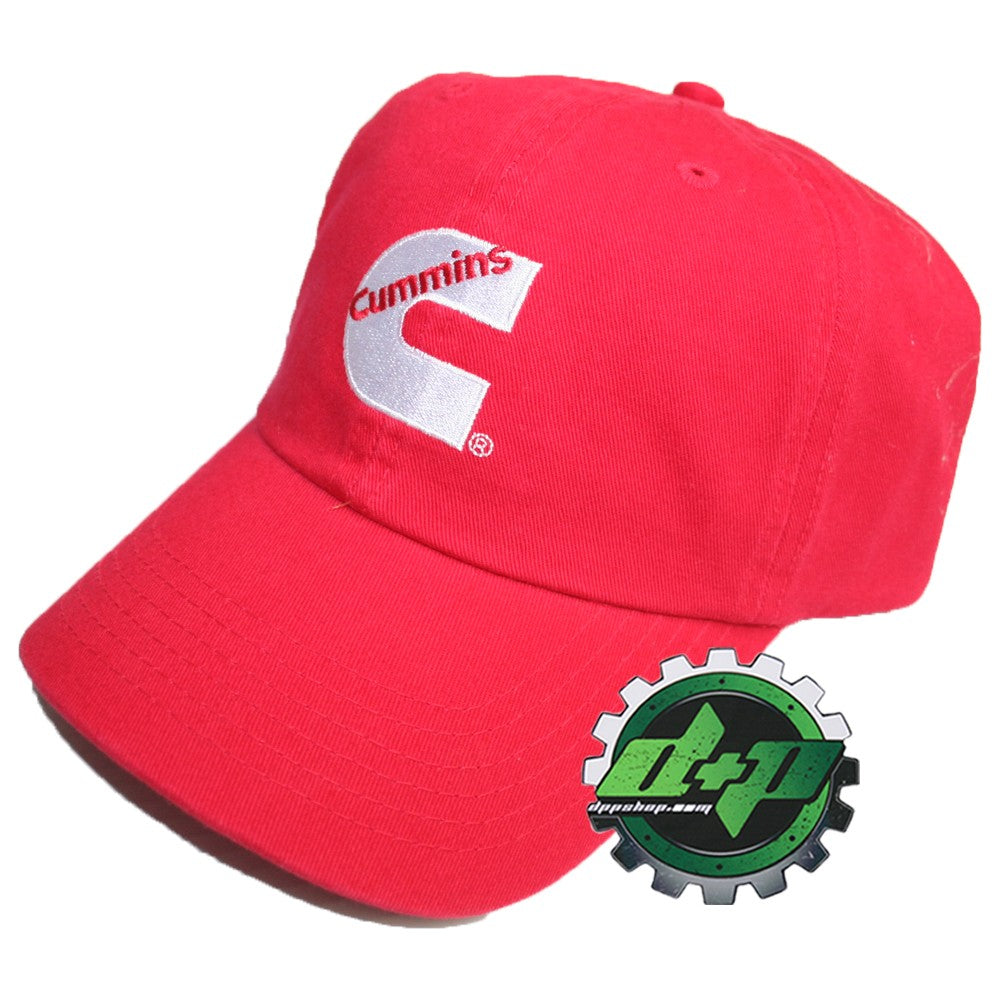Dodge Cummins basic red ball cap center set logo new diesel truck gear