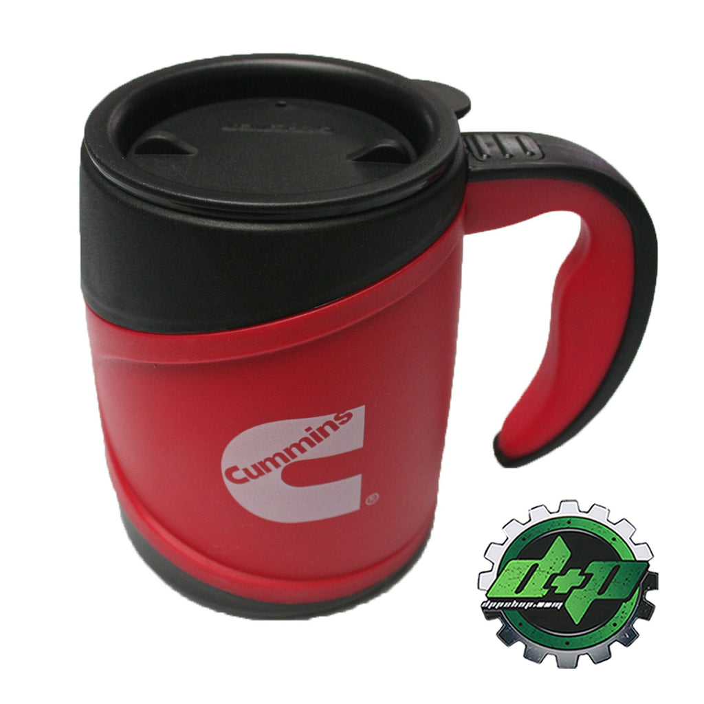 Cummins diesel insulated coffee cup mug thermos red black hot cold