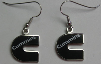 Cummins drop earrings logo ear ring emblem earing