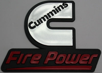 Cummins Fire Power Emblem badge decal diesel semi