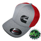 Cummins fitted gray / red mesh back OSFA hat