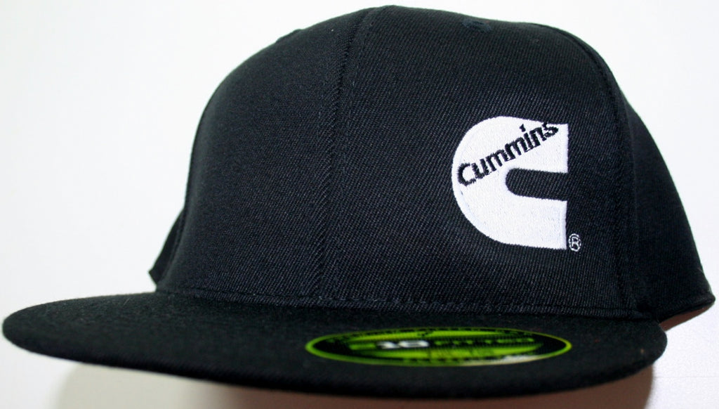 Cummins fitted hat ball cap fitted flat bill flexfit stretch cummings ram