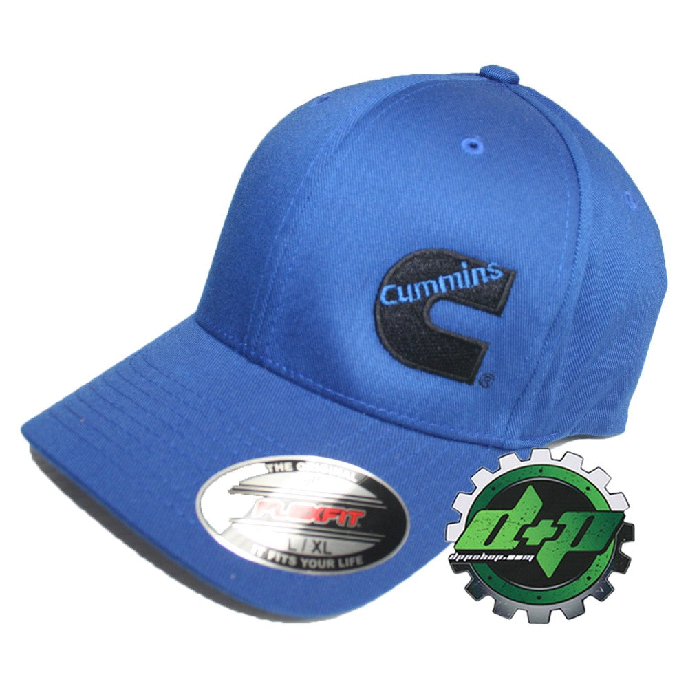 Cummins flexfit fitted blue hat cap l/xl
