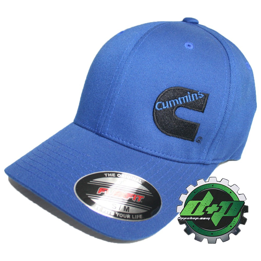 Cummins flexfit fitted blue hat cap s/m