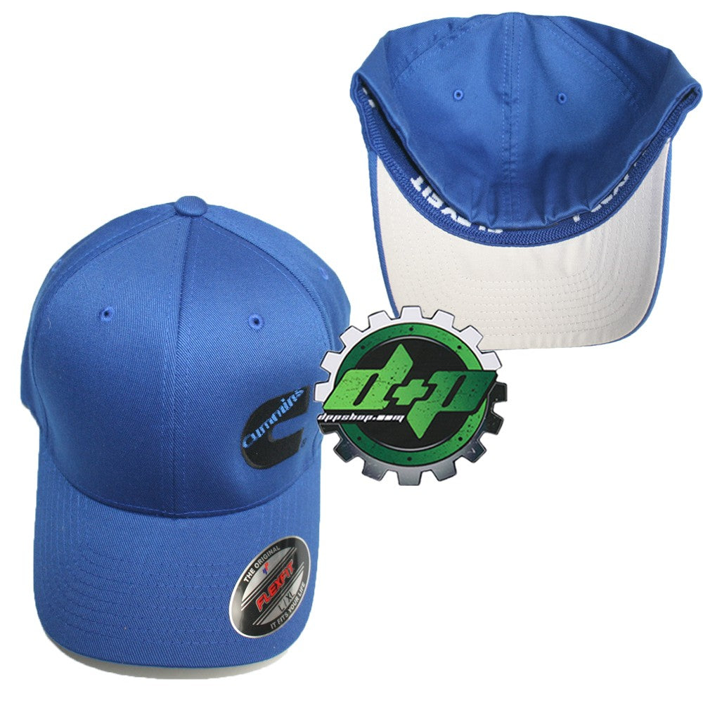 Cummins flexfit fitted blue hat cap l/xl