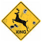 Deer xing crossing parking sign street shop practice classic vintage