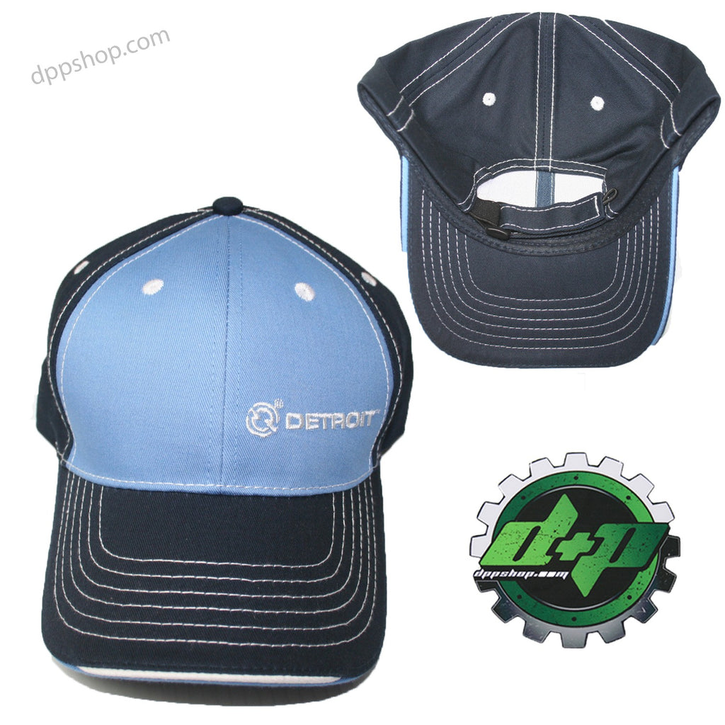 Detroit 2 tone blue trucker hat ball cap
