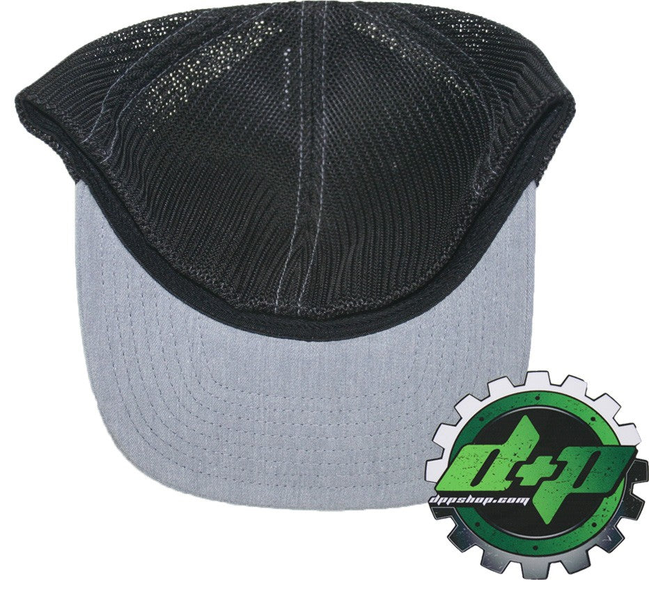 Dodge Cummins trucker hat richardson light denim Gray Black mesh flex fit sm/md