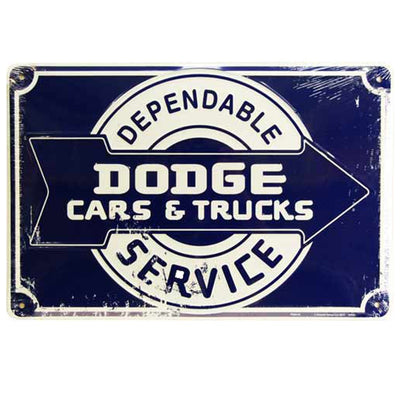 Dodge dependable car and truck Service aluminum Sign 12 x 18