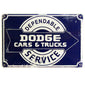 Dodge dependable car and truck Service aluminum Sign 12 x 18