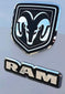 Dodge Ram mirrored aluminum decal