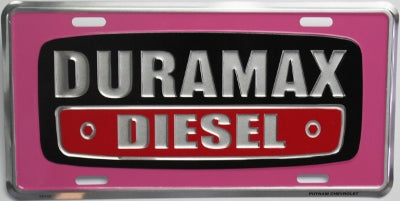 Duramax License Plate pink tag chevy chevrolet diesel gear