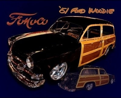 Fomoco '51 Ford Woodie Metal Sign