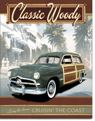 Ford Classic Woody Metal Sign