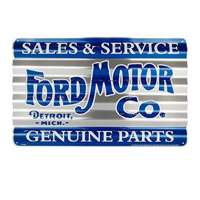 Ford Motor Co. Sales & Service 18 x 12 Corrugated Sign