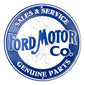 Ford Motor Company Sales & Service Genuine Parts Circle 12" round Sign