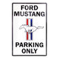 Ford mustang parking only sign work shop home gt shelby new white 12 x 18