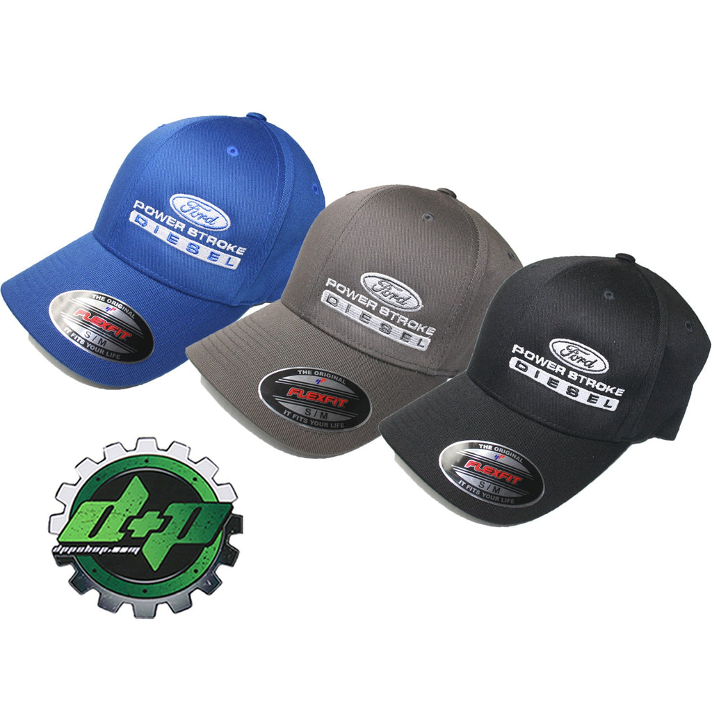 Ford Powerstroke hat ball cap fitted flex fit flexfit stretch –  dieselpowerplusstore