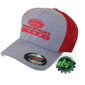 Ford Powerstroke hat diesel fitted flexfit gray with red mesh back osfa