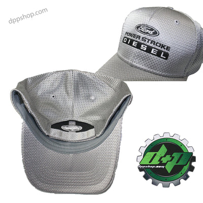 ford powerstroke silver summer mesh back ball cap hat headwear f250 diesel gear