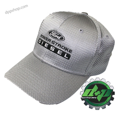 ford powerstroke silver summer mesh back ball cap hat headwear f250 diesel gear