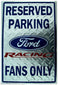 Ford Racing Parking Metal Sign