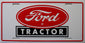 ford tractor red logo license plate