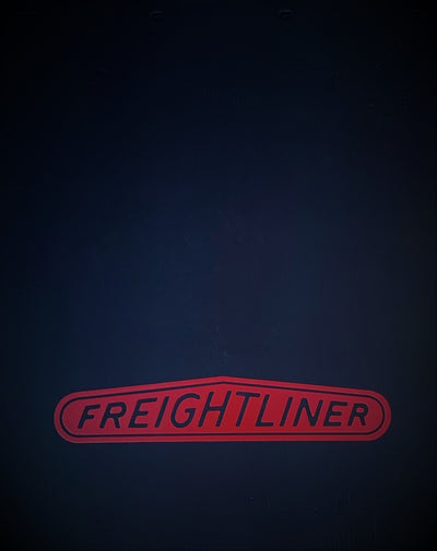 Freightliner 24 x 30 Black / Red Poly Mudflap Set - (Pair)