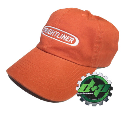 Freightliner Dad Rust orange hat semi trucker base ball cap