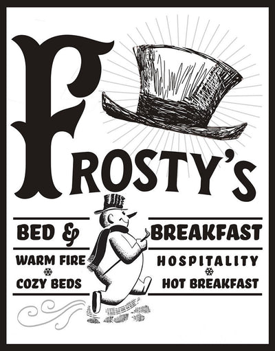 Frosty's Inn 12.5" x 16" Metal Tin Sign - 9309