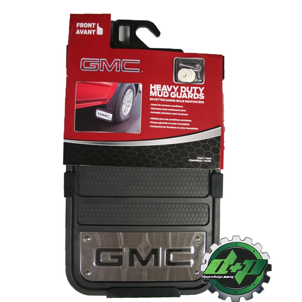 GMC Front heavy duty 12x23 mud guards flaps mudflaps stainless steel gm ss set