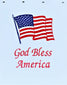 God Bless America 24" x 30" White Heavy Duty Semi Truck Mud Flaps - Set of 2