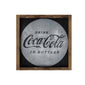 Gray Inverse framed Design Sign Coca Cola "drink in bottles"  13" x 13"