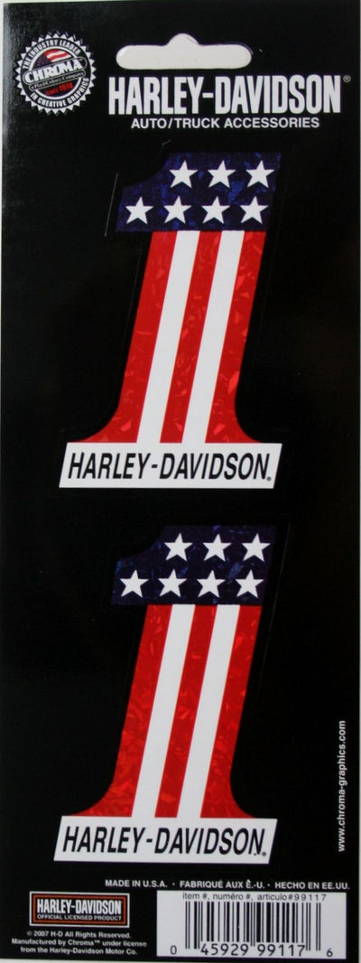 Harley Davidson #1 American Flag Decal
