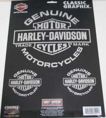 Harley-Davidson HD Genuine Bar & Shield 3 pc Decal Sticker Set HD