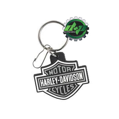 Harley-Davidson Classic Bar & Shield Key Chain with Key Ring & Clip, Gray 4496