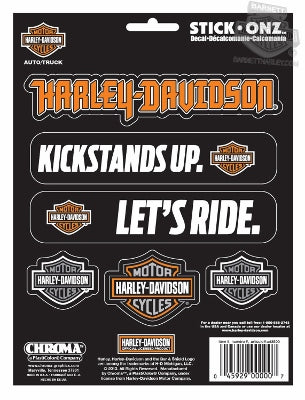 Harley-Davidson Sayings Decal Variety Pack B&S text HD